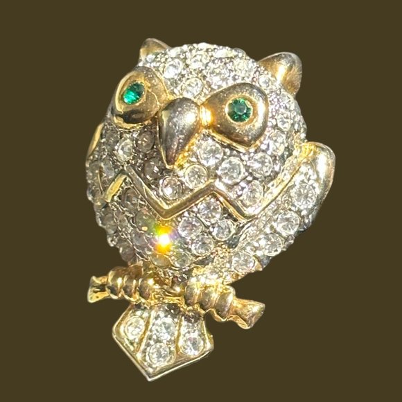 BEAUTIFUL VINTAGE OWL BROOCH - Picture 4 of 7